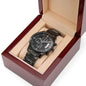 Customizable engraved black watch - aybendito