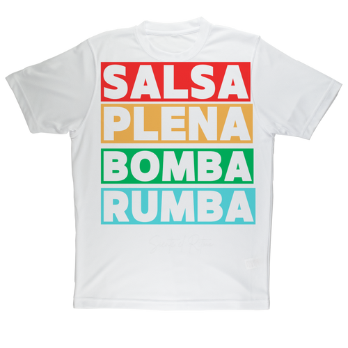 Ritmos dela Isla Salsa ,Bomba,Plena Sublimation Adult T-Shirt