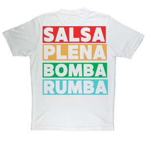 Ritmos dela Isla Salsa ,Bomba,Plena Sublimation Adult T-Shirt