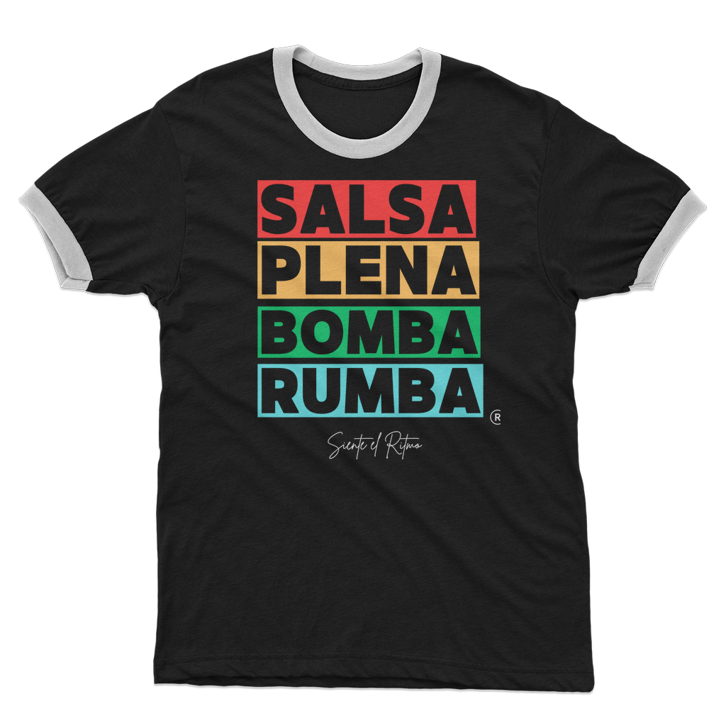 Ritmos dela Isla Adult Ringer T-Shirt