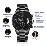 Customizable engraved black watch - aybendito