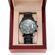 Customizable engraved black watch - aybendito
