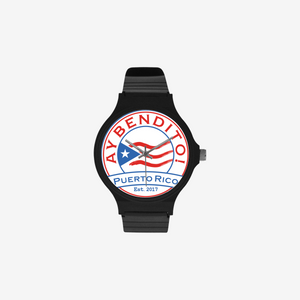 Ay Bendito! Custom Black Plastic High Quality Watch(Round) - aybendito