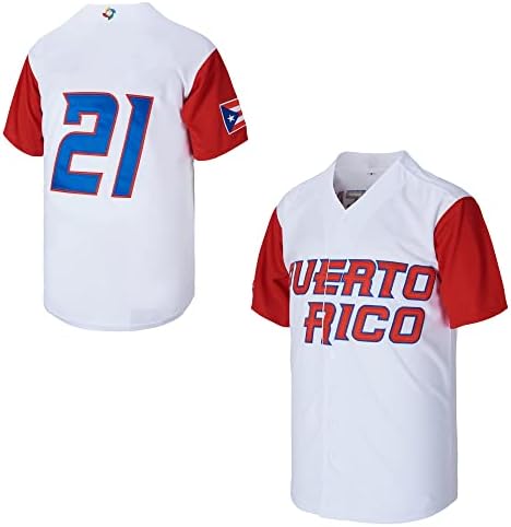 Puerto Rico #21 World Game Classic Mens Baseball Jersey Stitched No Name - aybendito