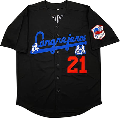 Men's #21 Jersey Puerto Rico Black Baseball Jersey Stitched S-XXXL - aybendito
