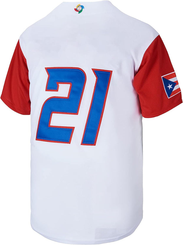 Puerto Rico #21 World Game Classic Mens Baseball Jersey Stitched No Name - aybendito