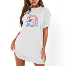 Women's Round Neck T-shirt Dress - aybendito