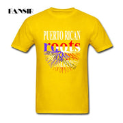 Puerto Rican Roots Puerto Rico Flag Men T Shirt Top Designing T-shirt Men Short Sleeve Cotton O-neck - aybendito