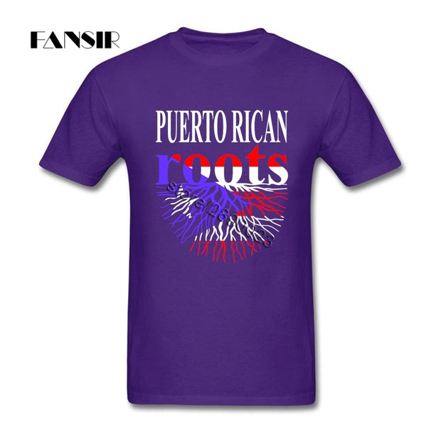 Puerto Rican Roots Puerto Rico Flag Men T Shirt Top Designing T-shirt Men Short Sleeve Cotton O-neck - aybendito