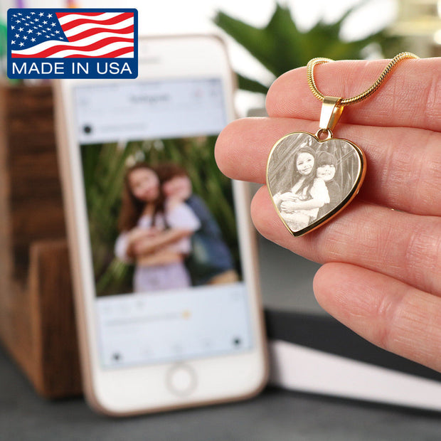Personalized Heart shaped Photo Charm. Perfect gift! - aybendito