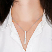 Modern, elegant, and bold. Our PERSONALIZED (engrave your own message) bar stick necklace is the perfect gift to surprise your love ones. - aybendito