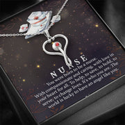 Heart shaped Stethoscope hand made design .Features a red Swarovski® Crystal - aybendito
