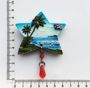 Puerto Rico Creative Decor Fridge Magnet Souvenir Phoenix Flower Frog Flag Pendant Hook Resin Craft Cute Magnets - aybendito