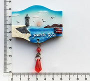 Puerto Rico Creative Decor Fridge Magnet Souvenir Phoenix Flower Frog Flag Pendant Hook Resin Craft Cute Magnets - aybendito