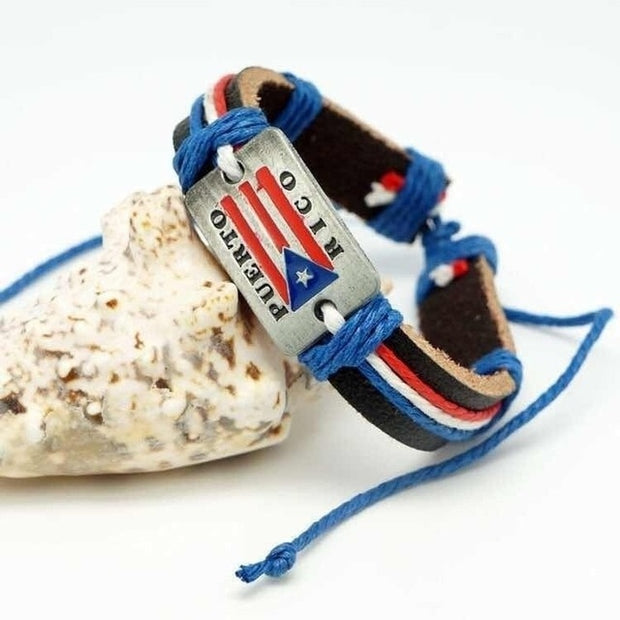 Puerto Rico  Leather Bracelet - aybendito