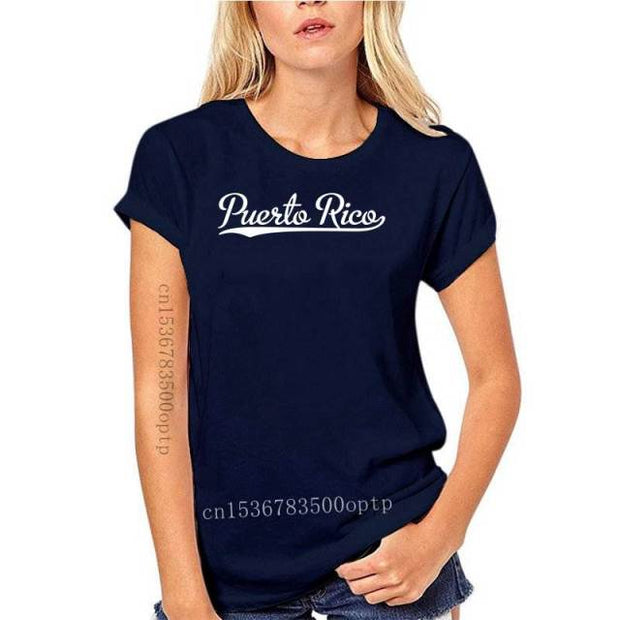New Tops T Shirt Women puerto rico Casual  Black Short Female Tshirt - aybendito