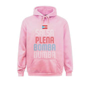 Puerto Rico Flag Music Tee Salsa Plena Bomba Rumba Youthful Hoodies For Men Mother Day Sweatshirts Printed Hoods Faddish - aybendito