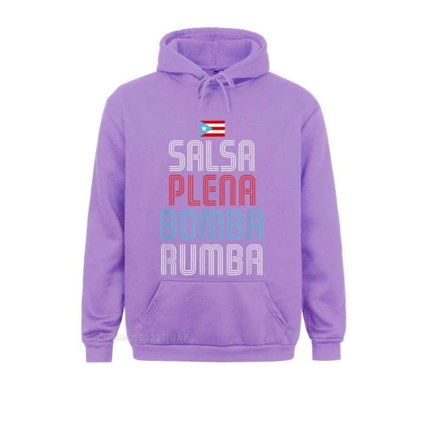 Puerto Rico Flag Music Tee Salsa Plena Bomba Rumba Youthful Hoodies For Men Mother Day Sweatshirts Printed Hoods Faddish - aybendito
