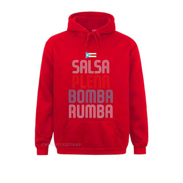 Puerto Rico Flag Music Tee Salsa Plena Bomba Rumba Youthful Hoodies For Men Mother Day Sweatshirts Printed Hoods Faddish - aybendito