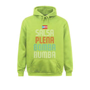 Puerto Rico Flag Music Tee Salsa Plena Bomba Rumba Youthful Hoodies For Men Mother Day Sweatshirts Printed Hoods Faddish - aybendito