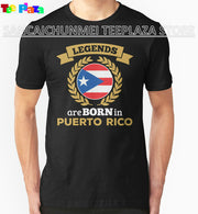Fashion Men'S O-Neck Design Short Sleeve Legends Are Born In Puerto Rico T Shirts - aybendito