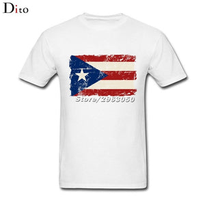 Vintage Puerto Rico Flag Shirt For Men 2017 Custom Short Sleeve Plus Size Group  Camiseta - aybendito