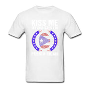 Kiss Me My DNA Says I Am Puerto Rican T Shirt Fingerprint Flag Man Summer Tees Adult Tops Popular Guys Tee Shirt Puerto Rico - aybendito