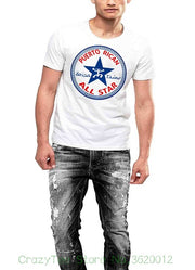 Men Tee Shirt Tops Short Sleeve Cotton Fitness T-shirts Puerto Rico Flag Boricua T-shirt Taino - aybendito