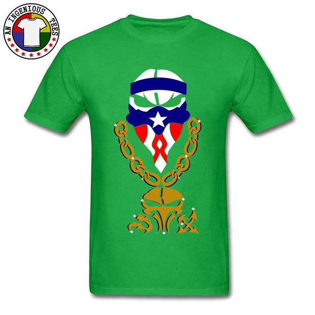 New Cool T-Shirts On Sale PP Punishment Skull Mask Puerto Rico Cotton - aybendito