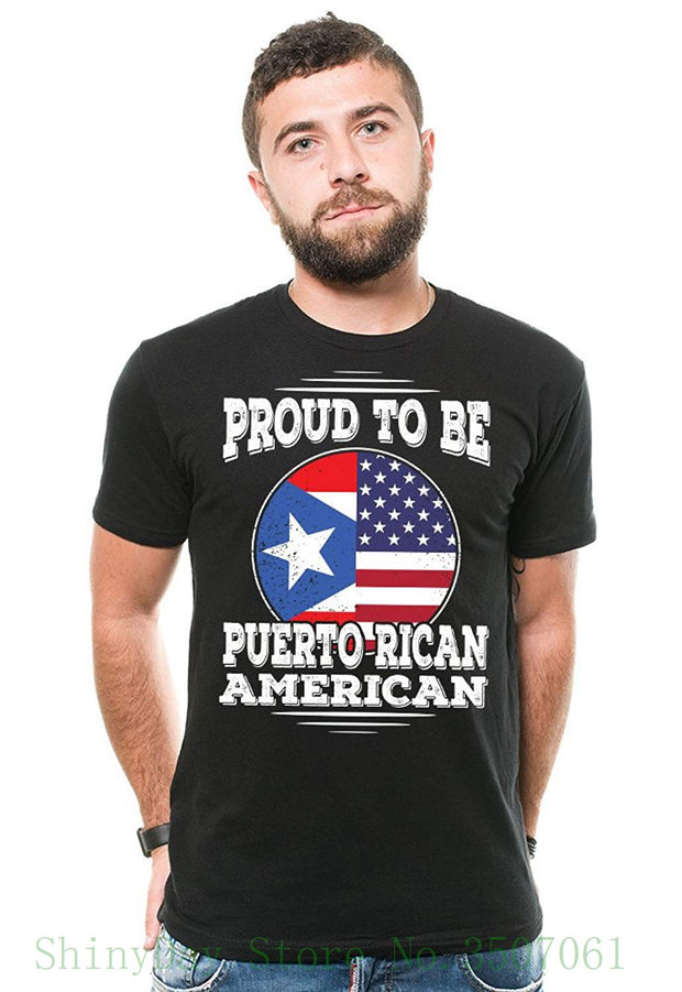 Proud To Be Puerto Rican American T-shirt Puerto Rico Flag Diaspora Tee Shirt Print T Shirt Fashion Short Sleeve - aybendito