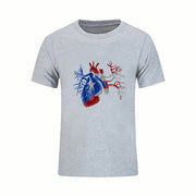 Hot 2018 New Summer Fashion Brand O-Neck Puerto Rico Flag in Heart cotton mens t shirt - aybendito